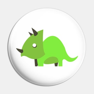 Baby Triceratops Cartoon Icon Pin