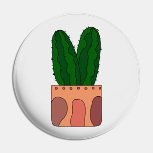 Cute Cactus Design #74: Earthy Cactus Friends Pin