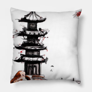 Japan tower bridge Pillow