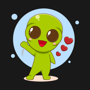 Kawaii alien design T-Shirt