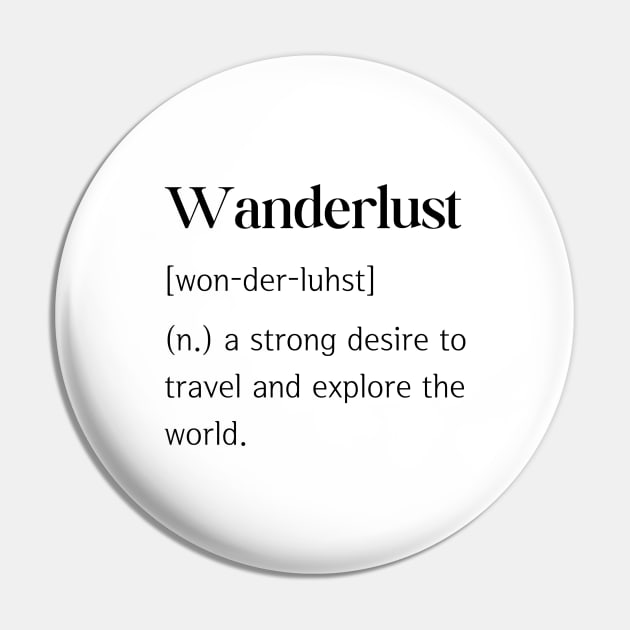 Dictionary Description for Wanderlust Pin by JanesCreations