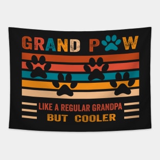 Retro Grand Paw Like a regular grandpa But Cooler   - Best Dad Ever Tapestry