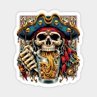 Rum Skull Pirate Magnet