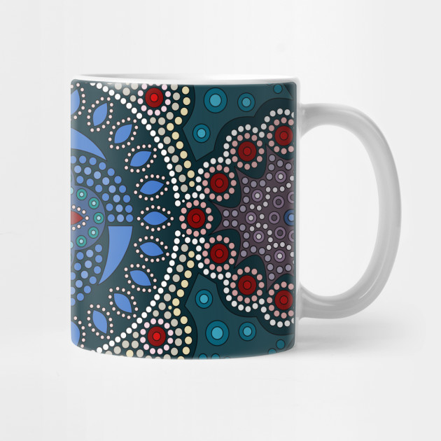 Dot Painting Meets Mandalas 16 1 Aboriginal Mug Teepublic