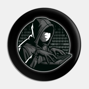 Hacker with Hoodie and Mask | Hacker Design Pin