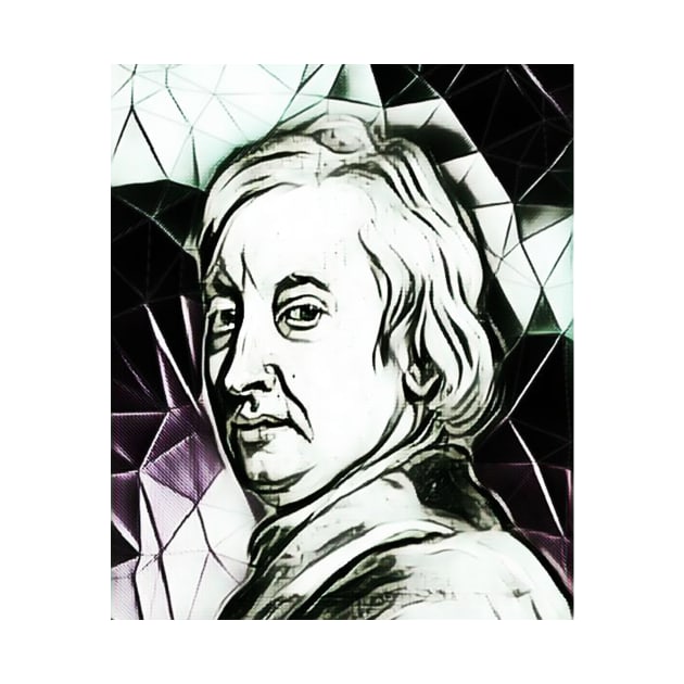 John Dryden Black and White Portrait | John Dryden Artwork 3 by JustLit