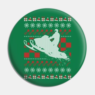 Snowmobile Ugly Christmas Sweater Pin