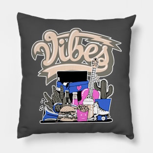 Vibes Saphire Sneaker Art Pillow