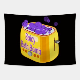 Retro inscription "Spicy bath bomb" Tapestry