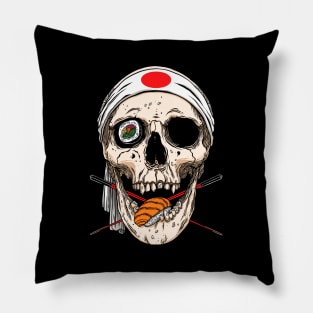 Kawaii Japanese Anime Skeleton Sushi Halloween Pillow