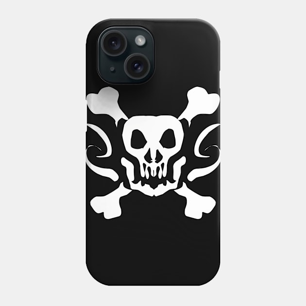 Cursed White head Skull Phone Case by ASCORNION