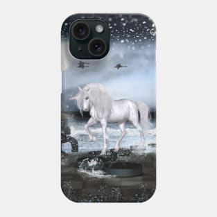 Wonderful unicorn on the beach Phone Case