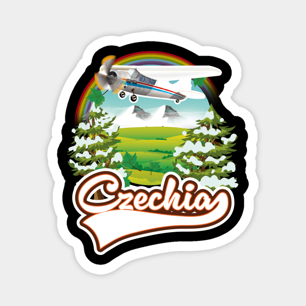 Czechia travel logo Magnet by nickemporium1