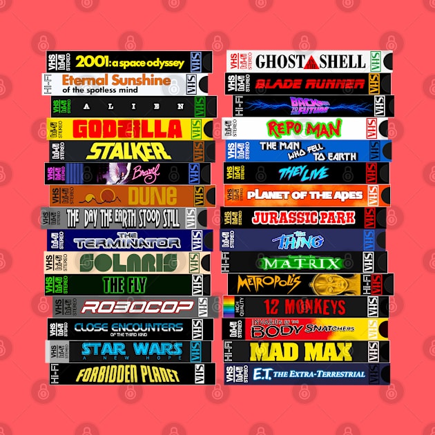 Science Fiction / Sci Fi VHS Movie Stack by darklordpug