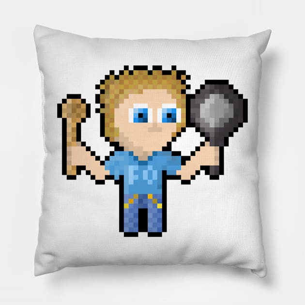 fraser chef Pillow by animaperio pixel retro