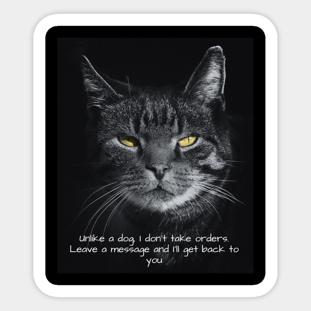 I don't take orders....... - Cats - Sticker