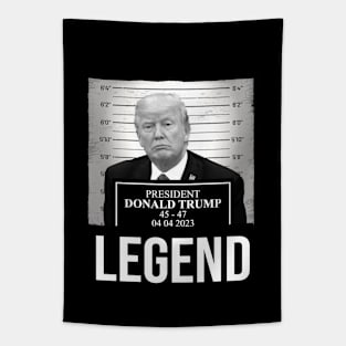 Mugshot 2024 Trump Legend Tapestry