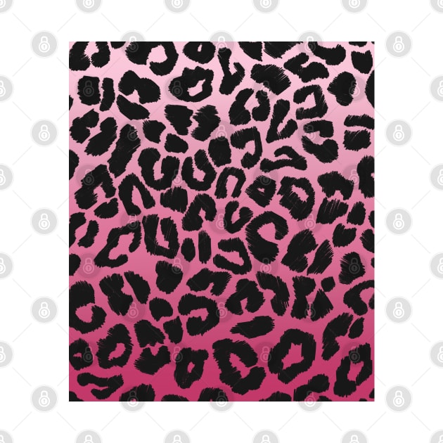 Pink Fade Leopard Spots Print by OneThreeSix