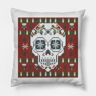 Hippie Sabotage Jack Skellington Santa Skull Christmas Dnd Fun Popart Style Pillow