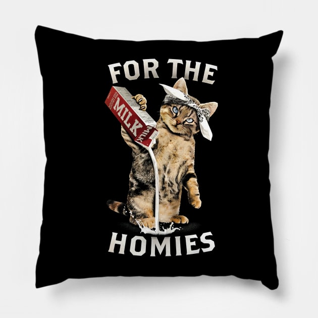 For The Homies Pillow by Alema Art