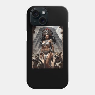 Teotihuacan Jaguar Queen - Aztec Pride Phone Case