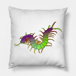 Purple/Lawn-Green Centipede Pillow