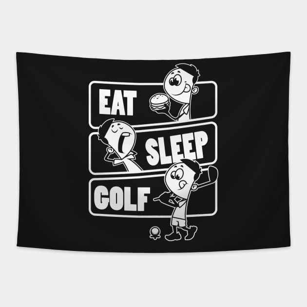 Eat Sleep Golf - Golf players gift print Tapestry by theodoros20