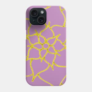 Blooming Gold Flower (Lavender Purple) Phone Case