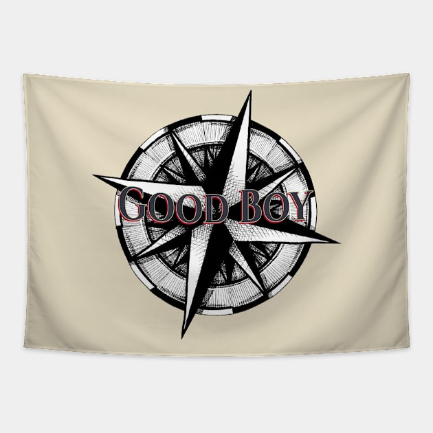 GOOD BOY: Compass Rose Logo Tapestry by Thomas R Clark