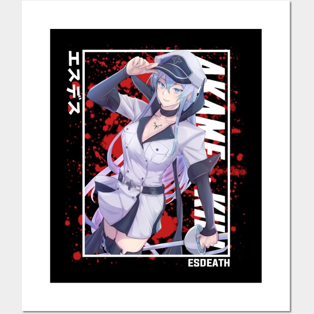 Akame Ga Kill Esdeath' Poster, picture, metal print, paint by