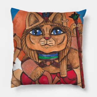 Sekhmet Egyptian Goddess lucky cat Pillow