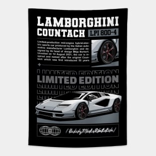 Iconic Countach Car Tapestry