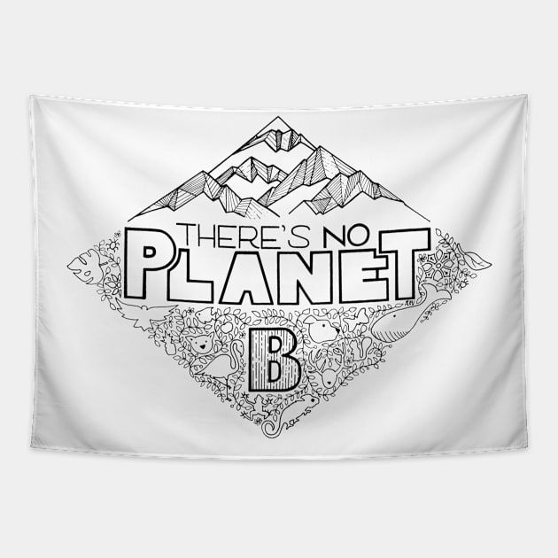 There's no planet B - black version Tapestry by Andreaigv