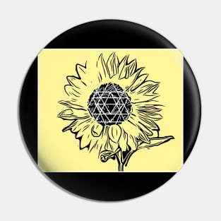 Sunflower Geometric Pin