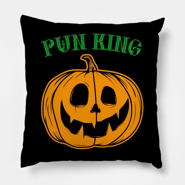 Pumpkin pun king Pillow by Kataclysma