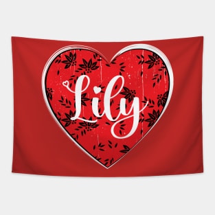 I Love Lliy First Name I Heart Lily Tapestry