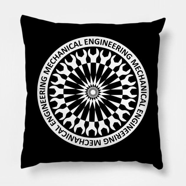 mechanical engineering text, mechanic engineer t design with logo Pillow by PrisDesign99