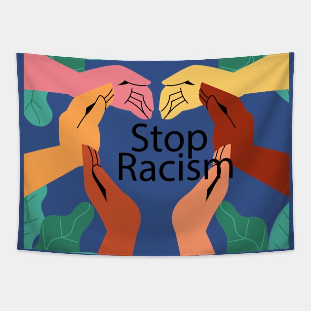 Stop Racism Tapestry by Mako Design 