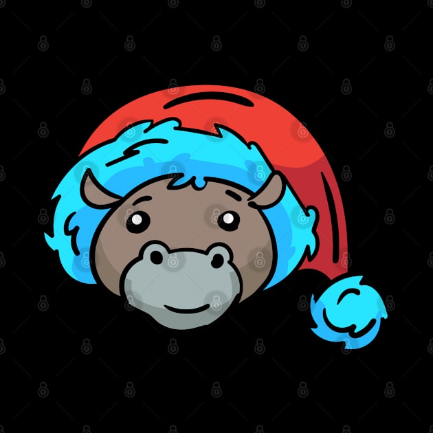 Christmas Jungle Face Hippo by holidaystore