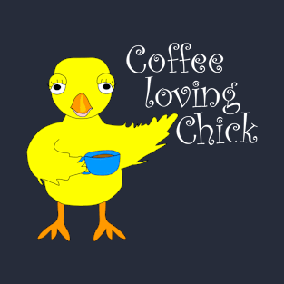 Coffee Chick White Text T-Shirt