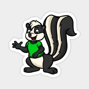 Cute Anthropomorphic Human-like Cartoon Character Skunk in Clothes Magnet