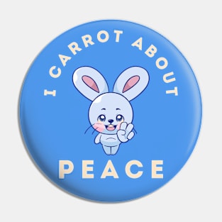 Peace sign bunny Pin