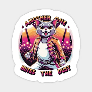 Another One Bites The Dust - Queen Tribute - Freddy Tribute - Mercury - Queen - Funny Sayings - Funny Gift - Funny Slogan - Funny Quotes - Funny Animals - Rock Tribute - Music Rock - Pop Magnet