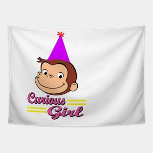 Curious George of Birthday Girl Tapestry