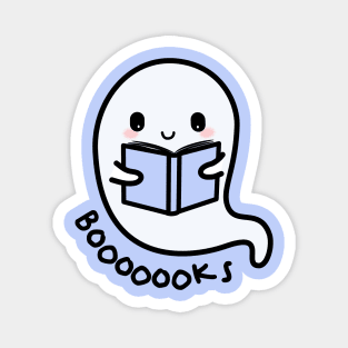 Ghost reading books Magnet