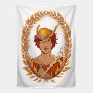 Hermes Olympian God Greek Mythology Wreath Style Tapestry