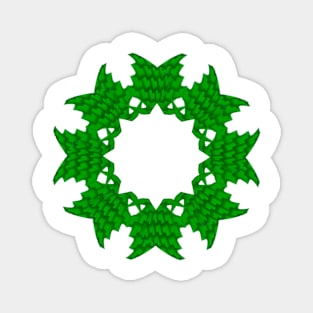 Green mandala Magnet