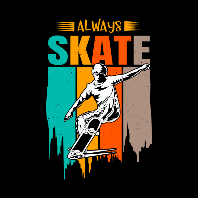 Skateboard Skateboarding Vintage Skater by Foxxy Merch