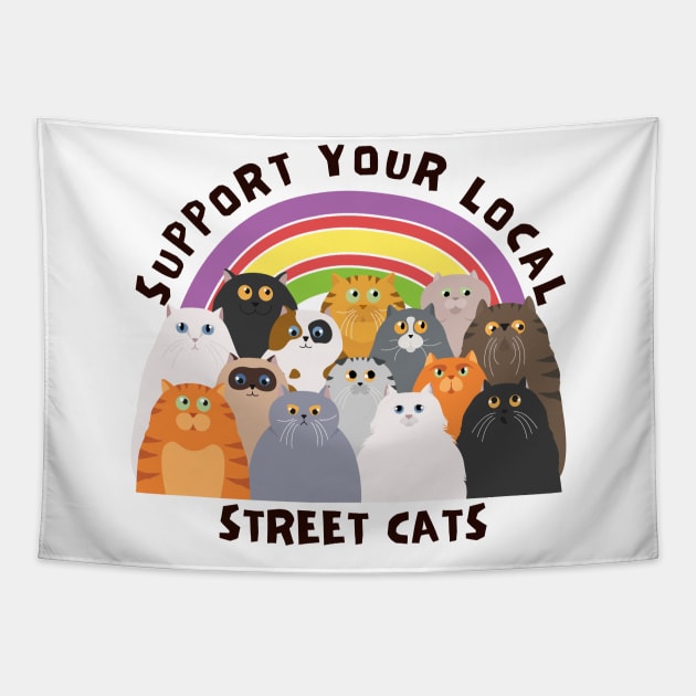 Street Cats Tapestry by Sruthi