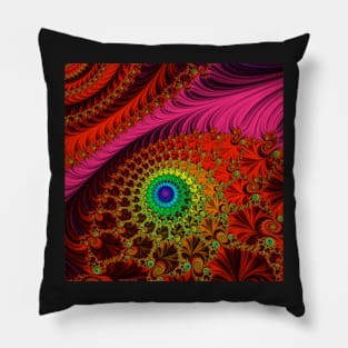 Embroidered Silk and Beads Pillow